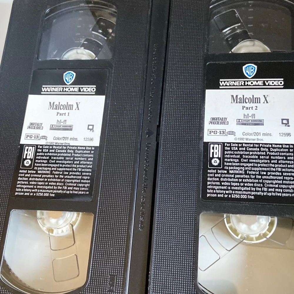 Malcolm X video by Spike Lee and Denzel Washington part 1 & 2 PG 201 minutes